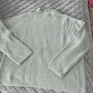 Loft Mint Green Ribbed oversized Women's Sweater
